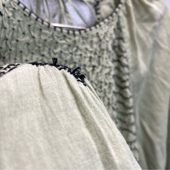 Free People Tunic Top Mini Dress Sage Combo - Picture 10 of 13